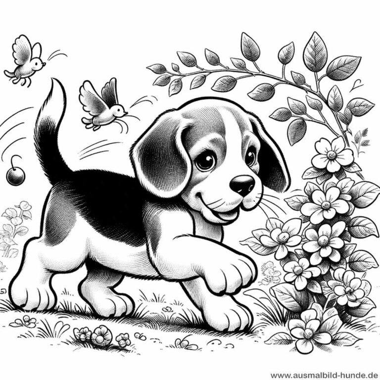 Ausmalbild Hunde, kostenlose Hunde Ausmalbilder für Kinder